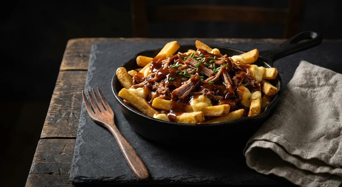 Loaded BBQ Pulled Pork Poutine