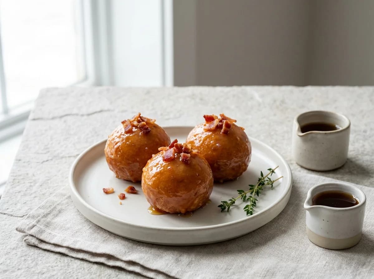 Maple Bacon Glazed Cake Timbits