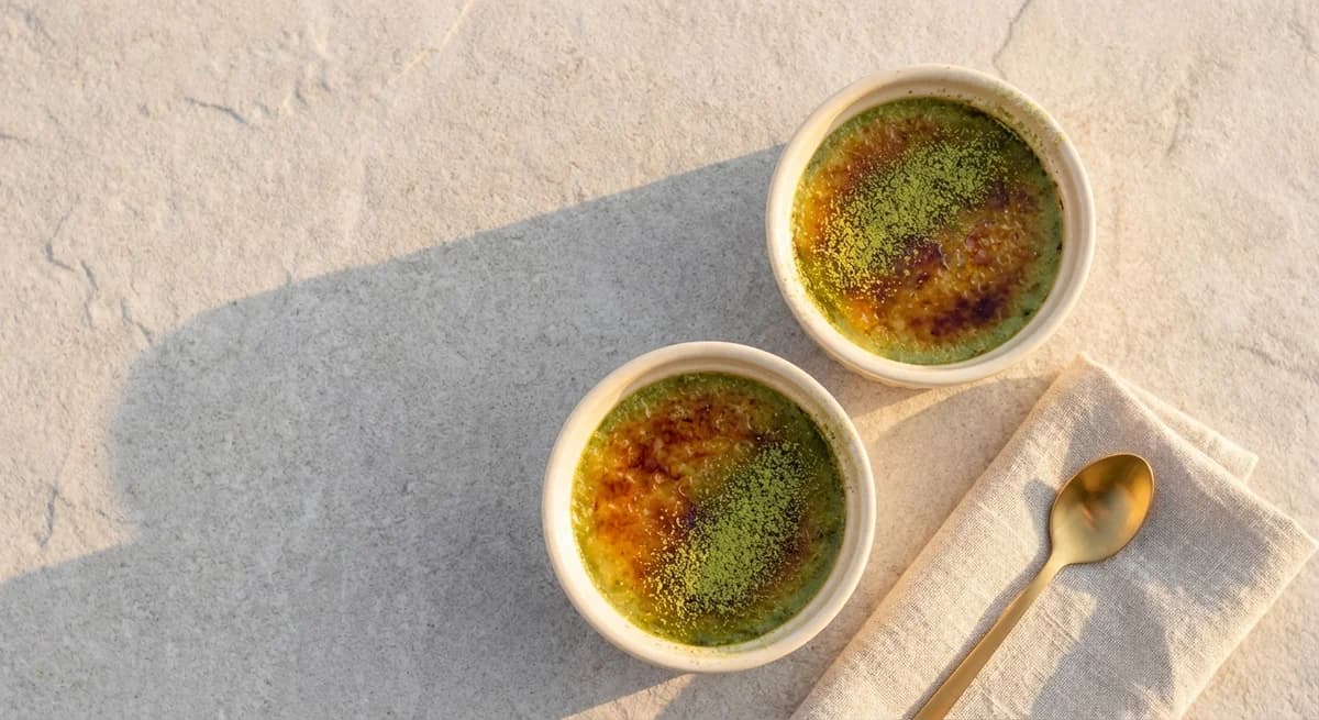 Matcha White Chocolate Crème Brûlée