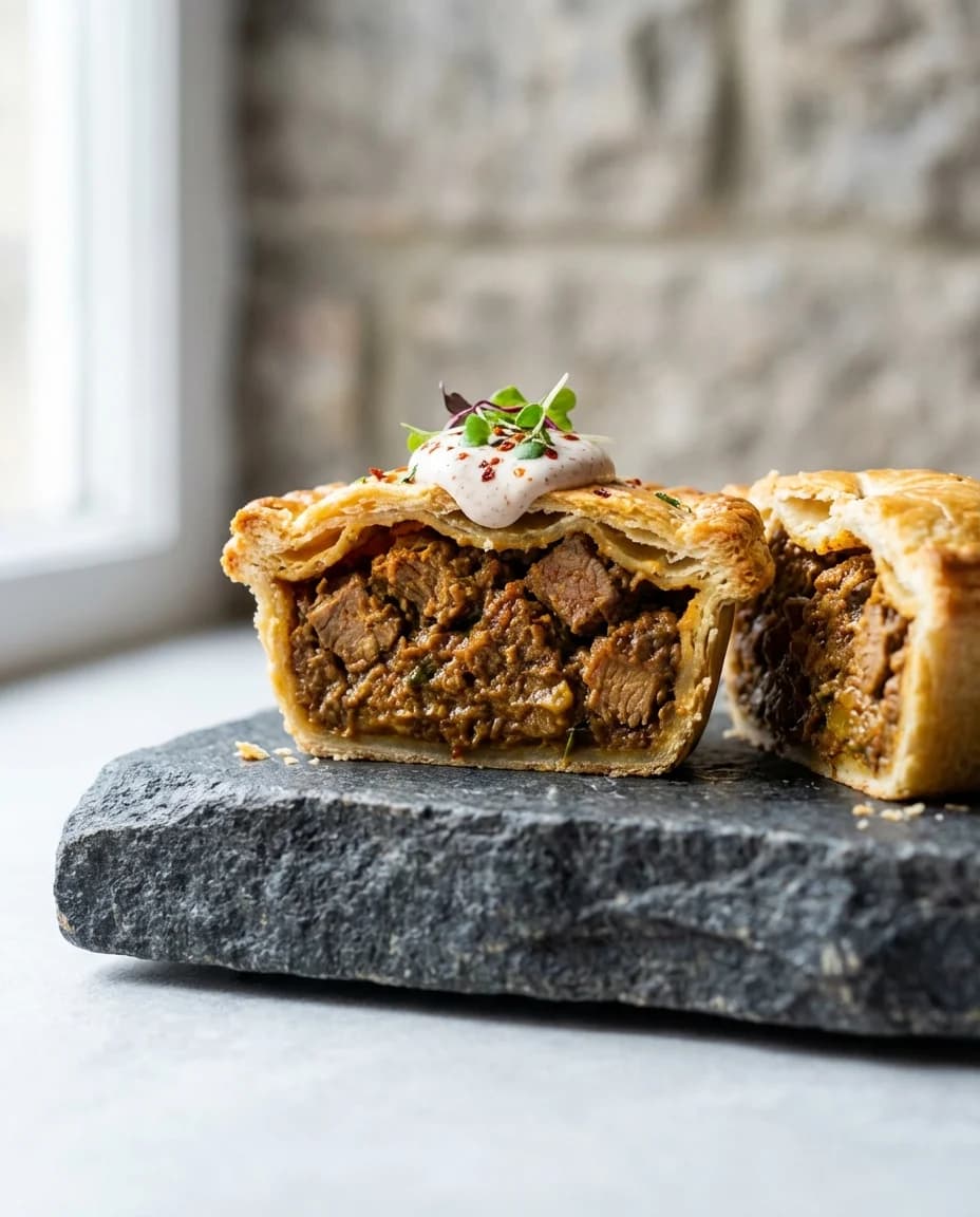 McSingh-Style Spicy Lamb Bhuna Scotch Pie