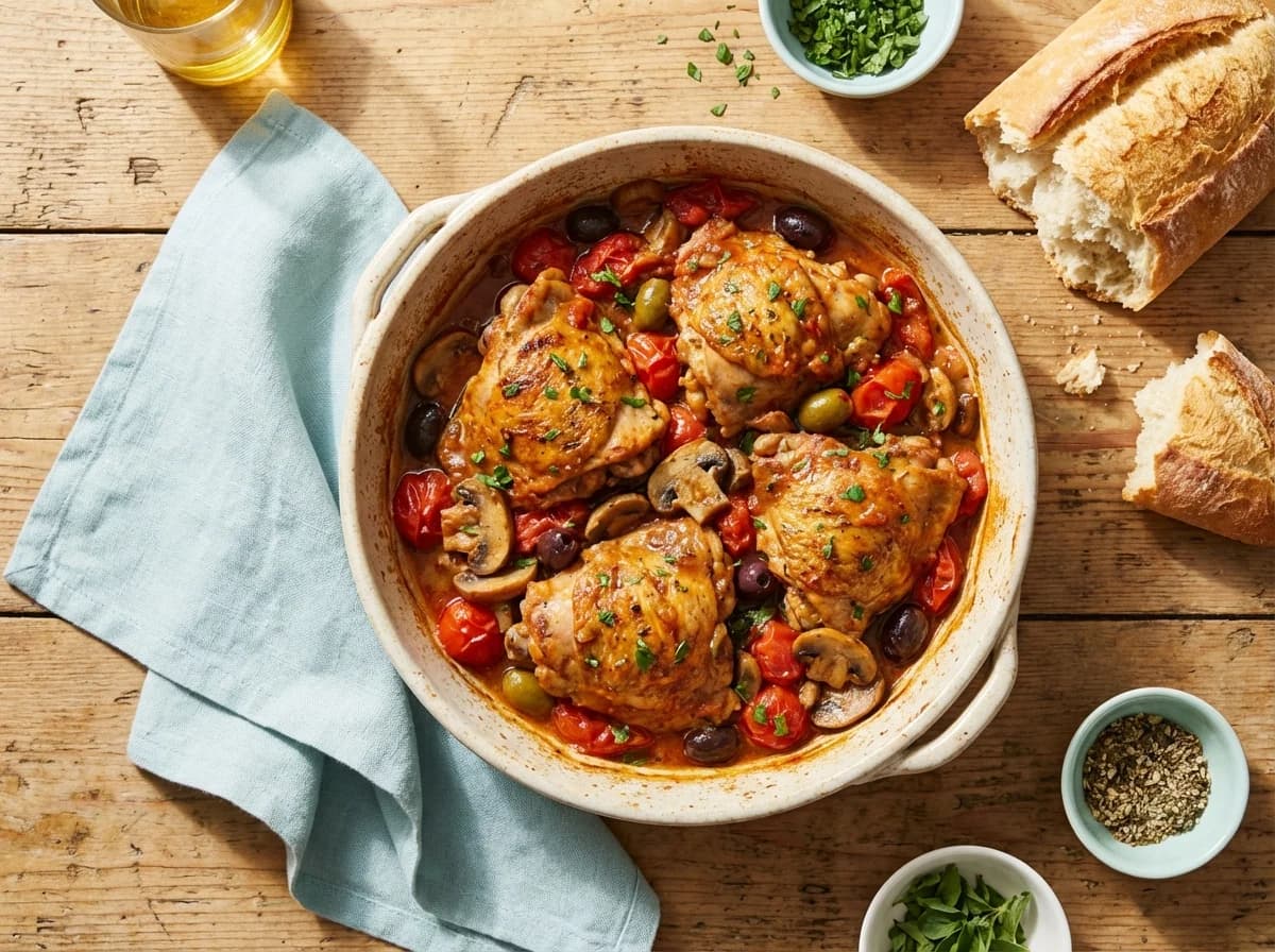 Modern Rustic Chicken Marengo