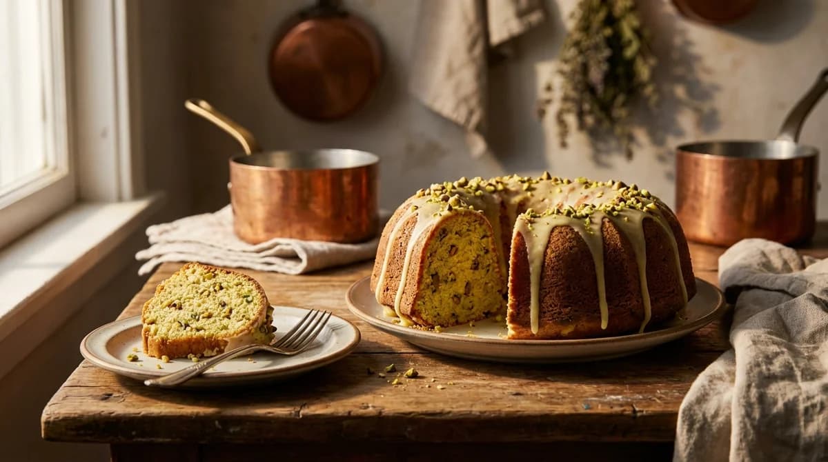 Moist Lemon Pistachio Cake Recipe