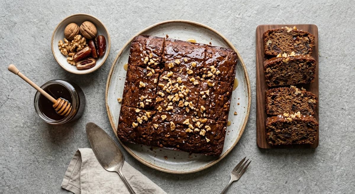 Moist Walnut, Date and Honey Cake Recipe
