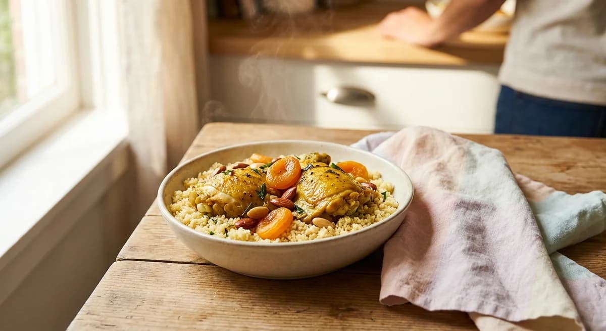 Moroccan-Style Chicken and Apricot Couscous