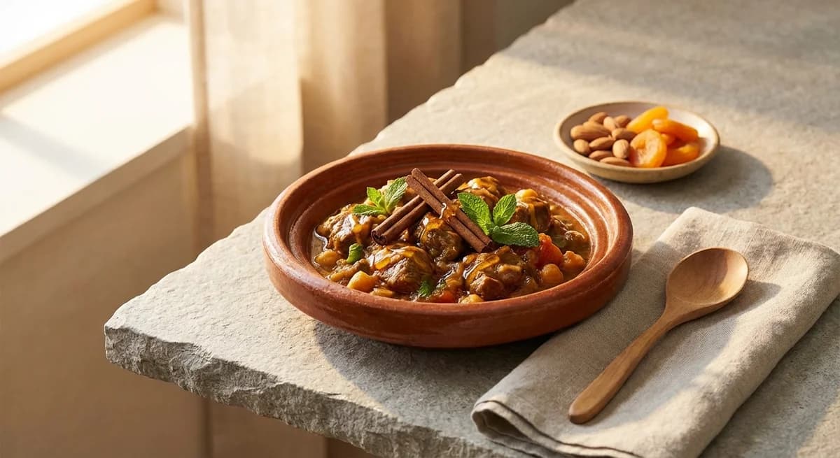 Moroccan-Style Lamb Stew with Cinnamon and Honey