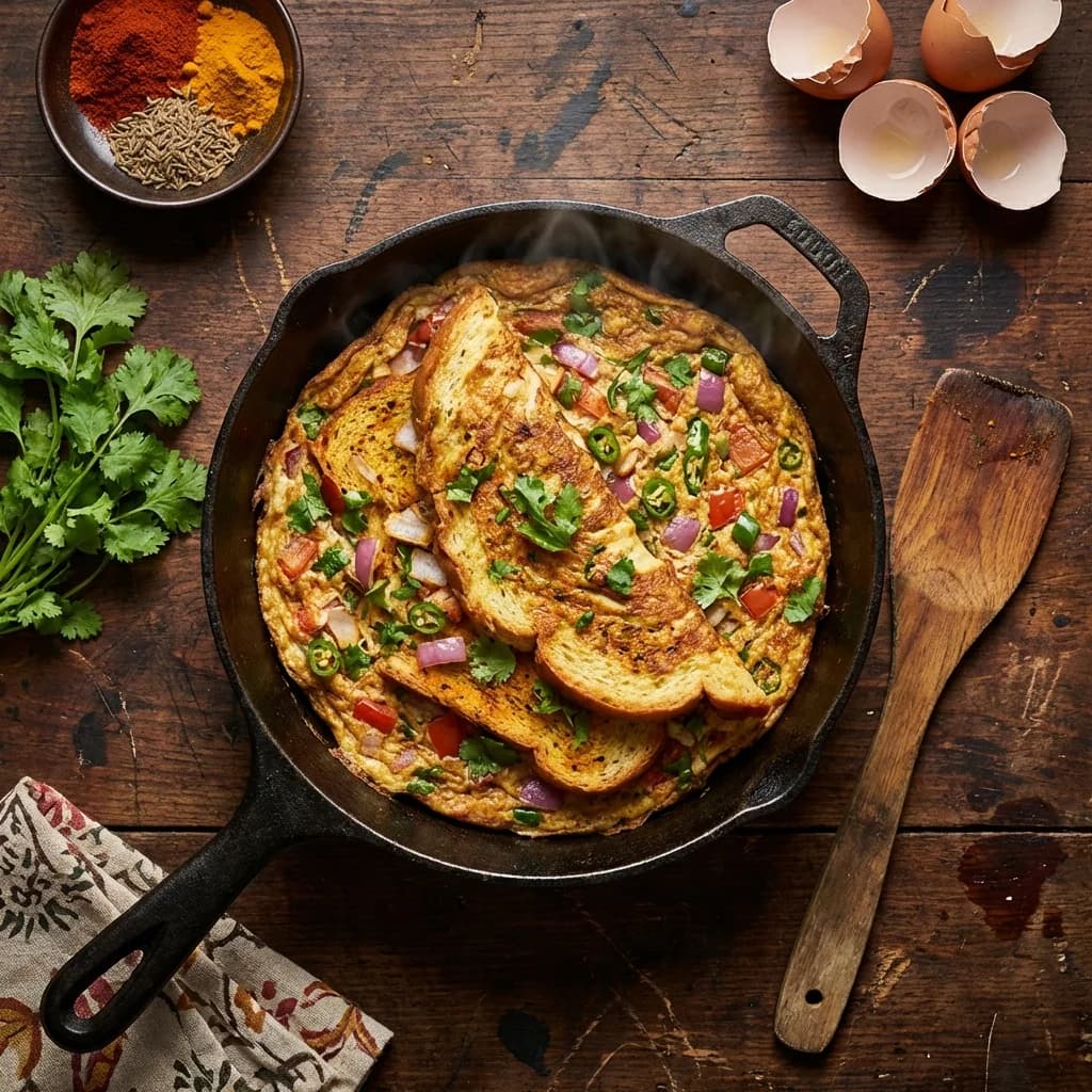 Mumbai Masala Bread Omelette