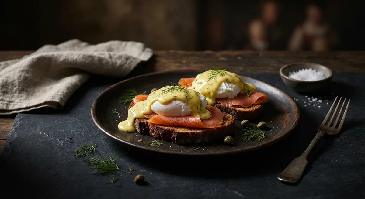 Nordic Smoked Salmon Benedict with Dill Hollandaise