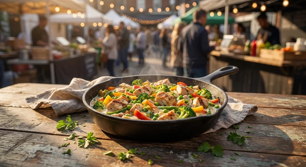 One-Pot Creamy Chicken Alfredo Primavera