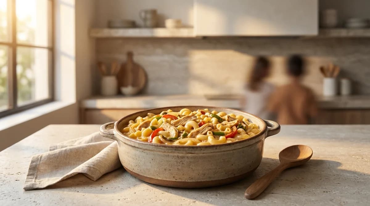 One-Pot Creamy Chicken Fajita Mac and Cheese