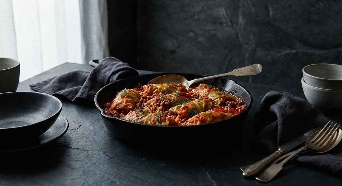 One-Pot Unstuffed Cabbage Roll Skillet