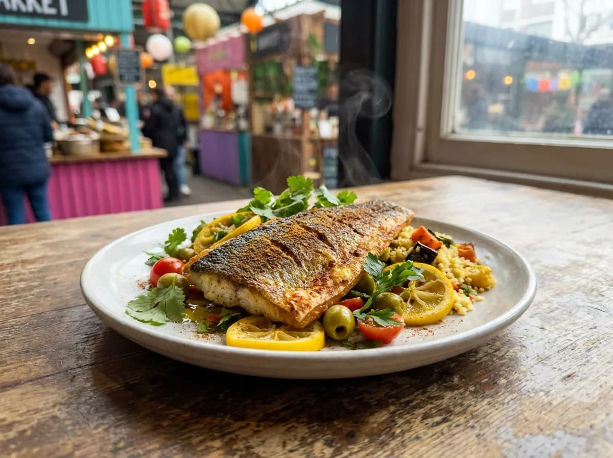 Pan-Seared Barramundi with Moroccan Spices