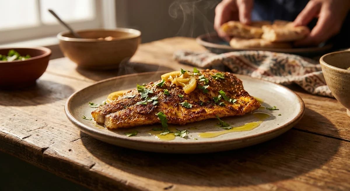 Pan-Seared Moroccan Spiced Barramundi Recipe