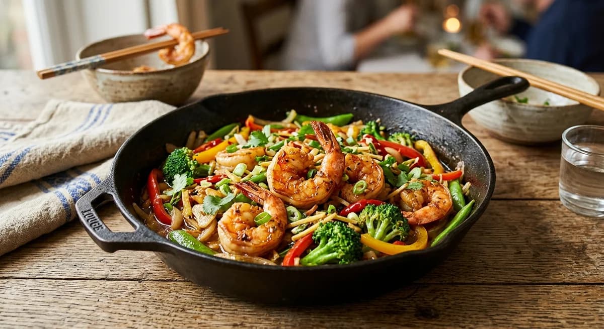 Quick 15-Minute Garlic Ginger Prawn Stir-Fry