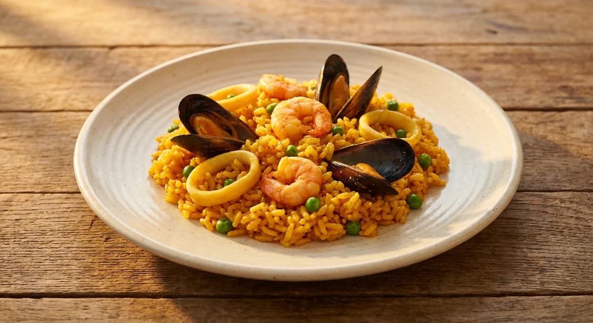 Quick Skillet Spanish Seafood Rice