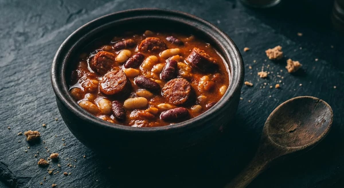 Quick Smoked Sausage Croatian Bean Stew