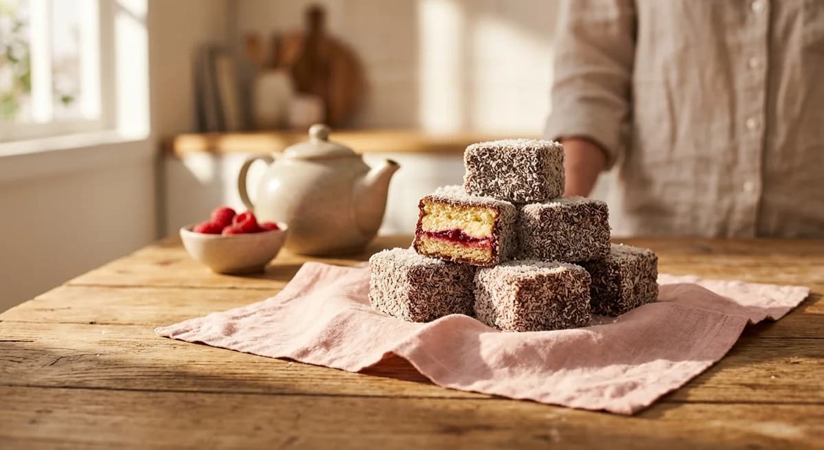 Raspberry Jam Filled Lamingtons Recipe