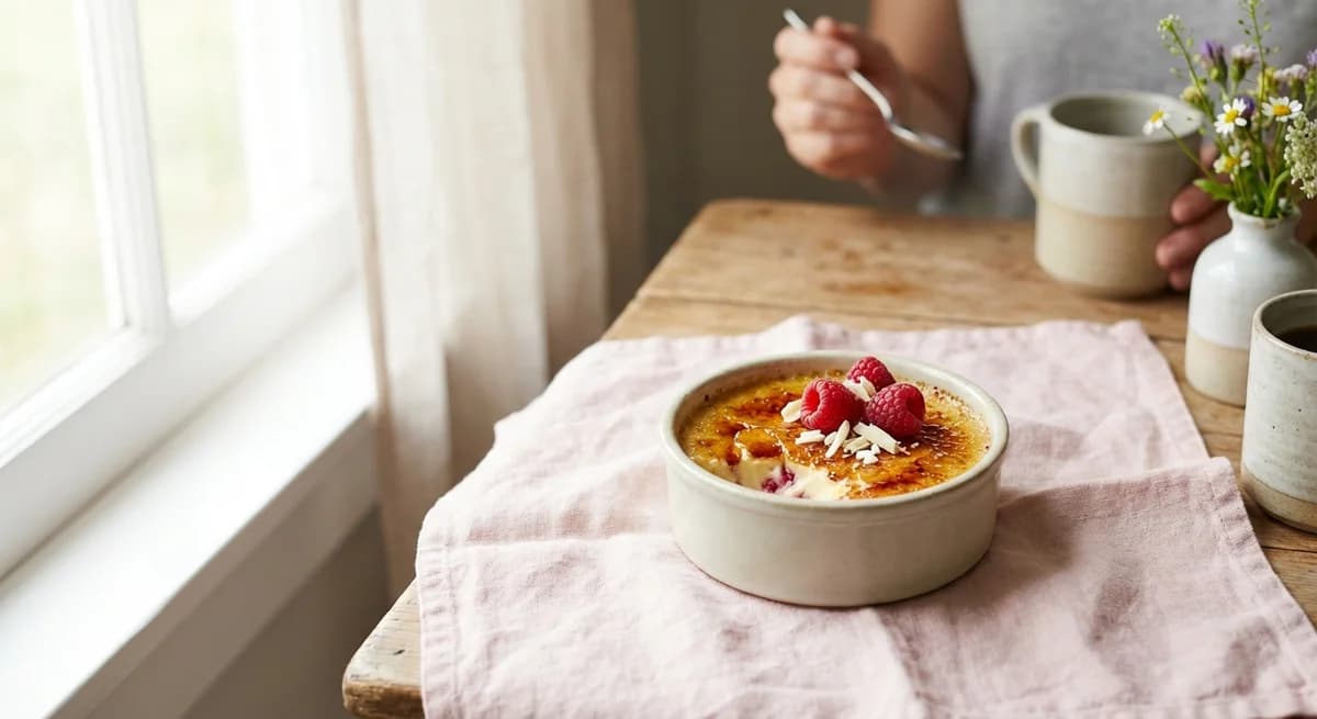 Raspberry White Chocolate Crème Brûlée
