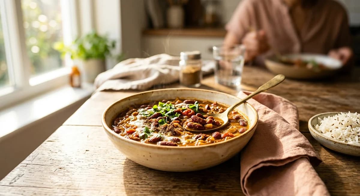 Rich Homestyle Kidney Bean Curry Recipe