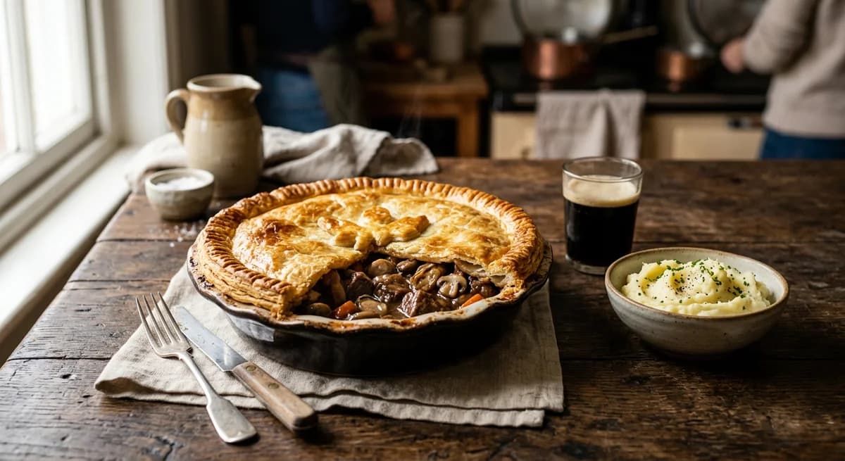 Rich Stout Beef and Oyster Pie Recipe