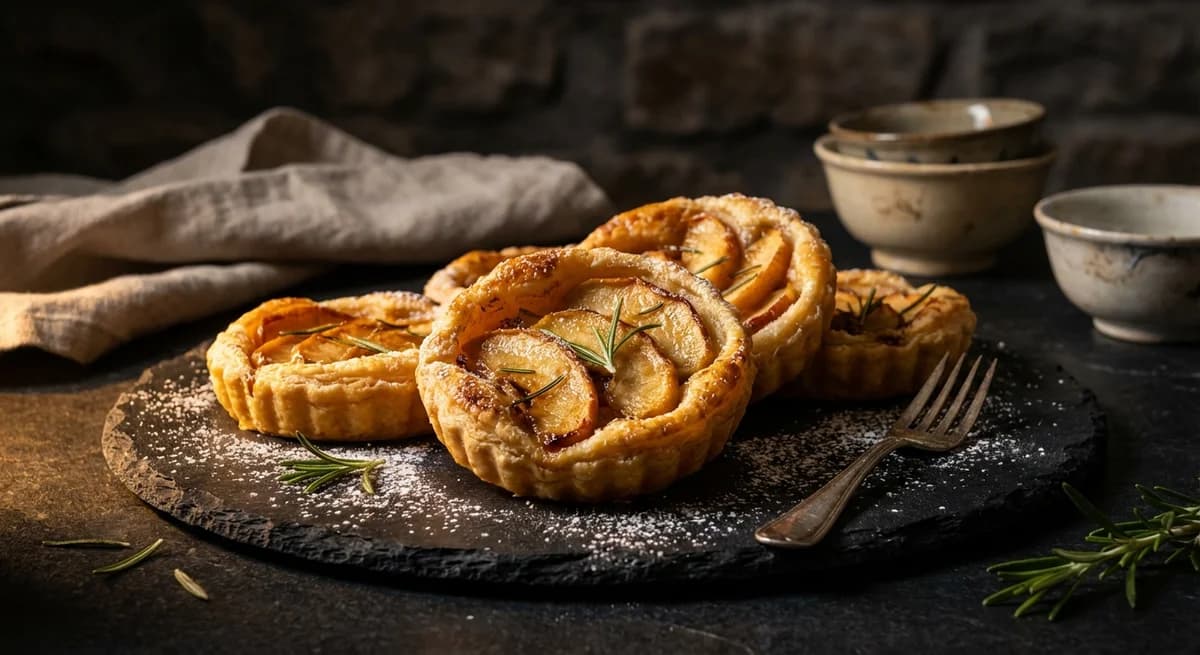 Rosemary Infused Chinon Apple Tarts