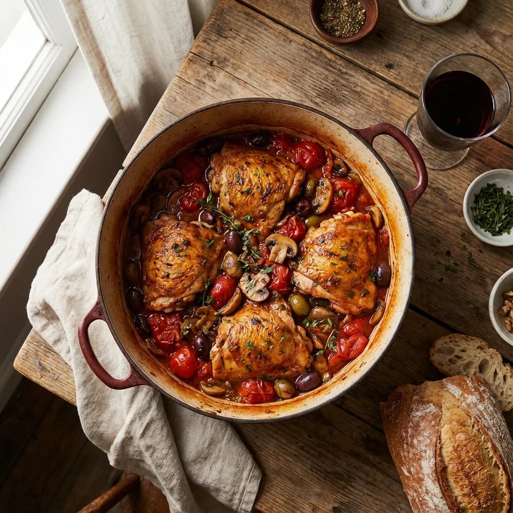 Rustic One-Pot Chicken Marengo
