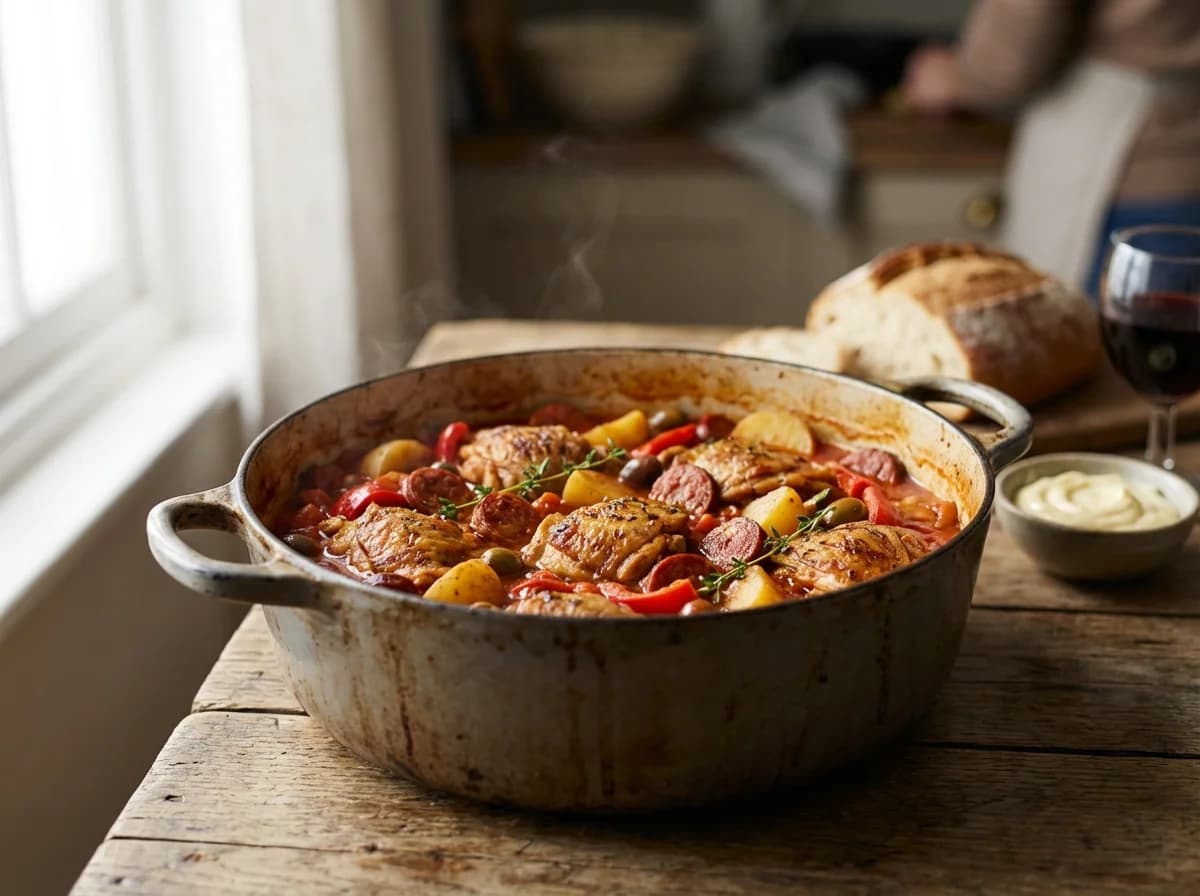 Rustic One-Pot Spanish Chicken with Chorizo
