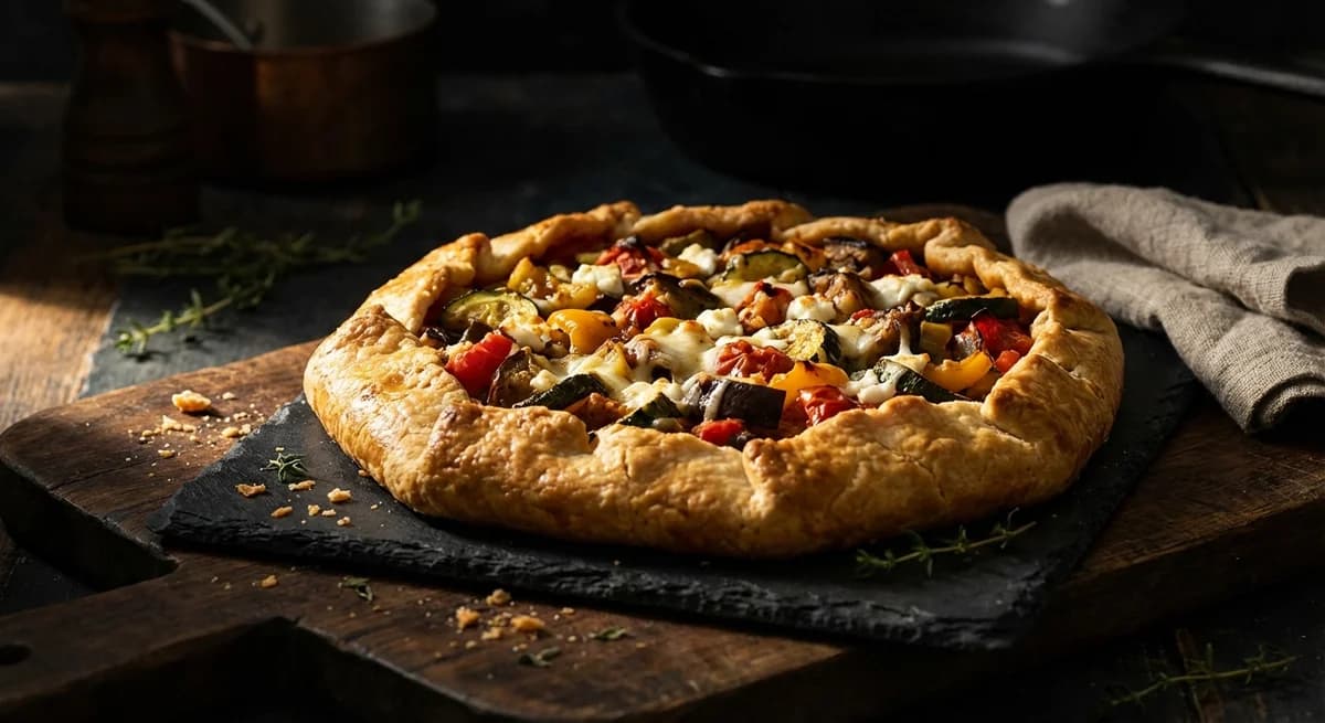 Rustic Ratatouille Galette with Goat Cheese
