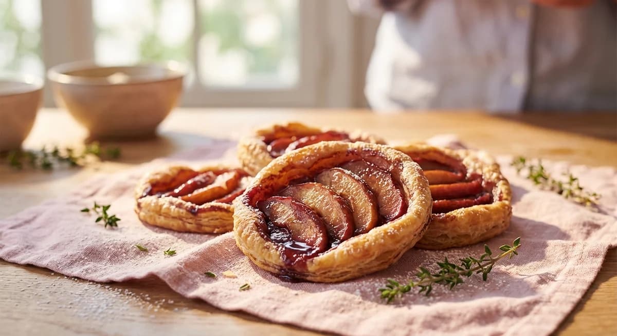 Rustic Red Wine Chinon Apple Tarts Recipe