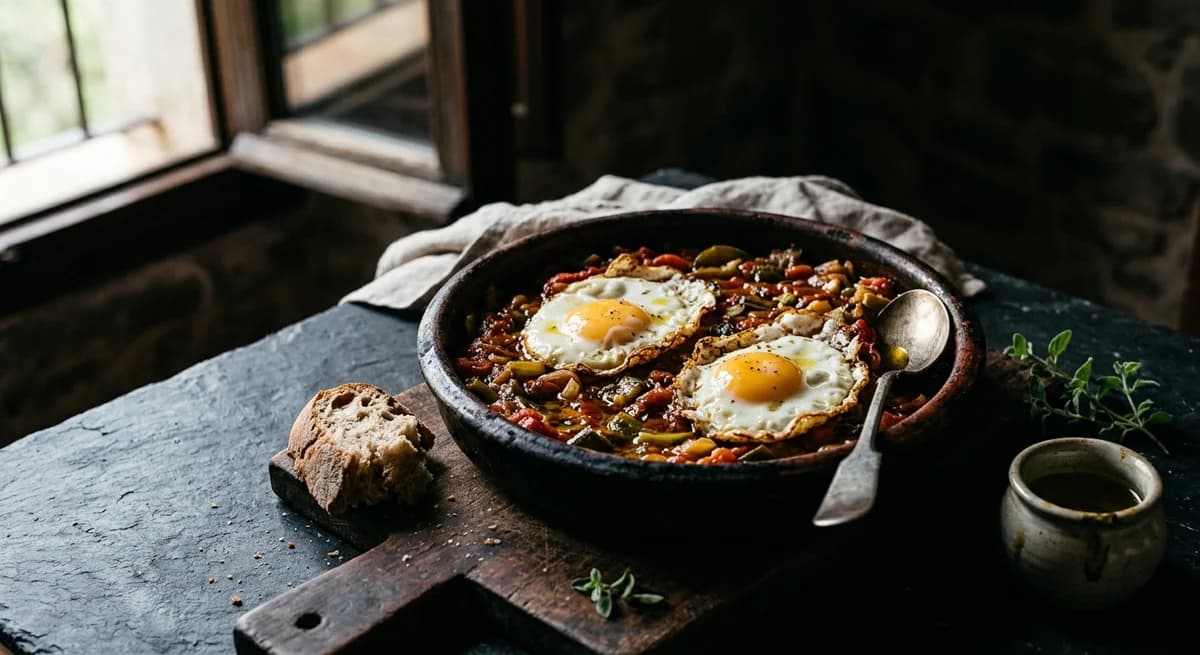 Rustic Spanish Pisto con Huevos Recipe