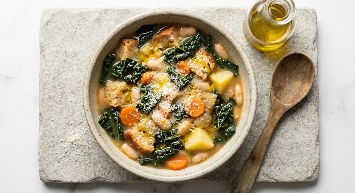 Rustic Tuscan Ribollita with Cavolo Nero