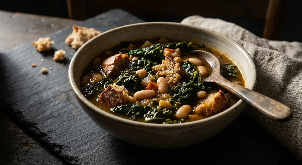 Rustic Tuscan Ribollita with Lacinato Kale