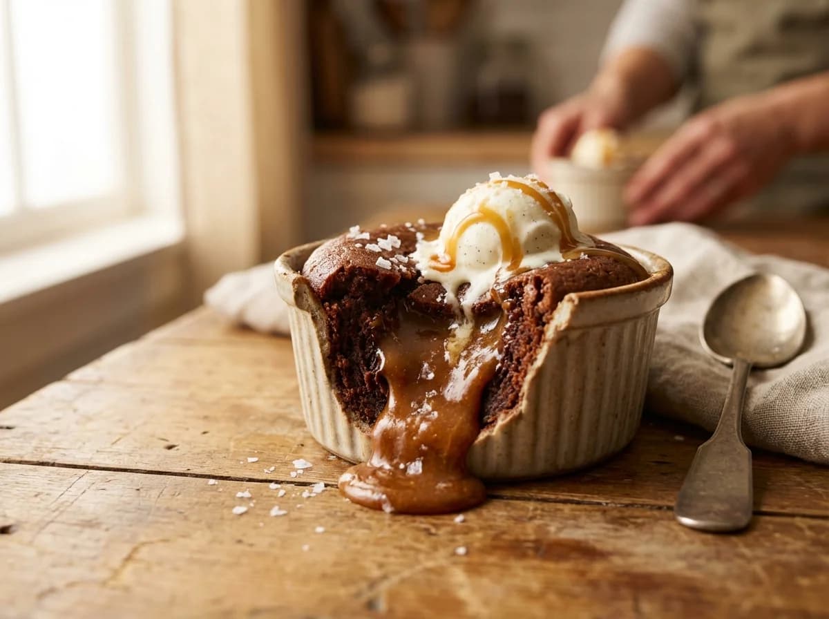 Salted Caramel Chocolate Lava Cake Recipe