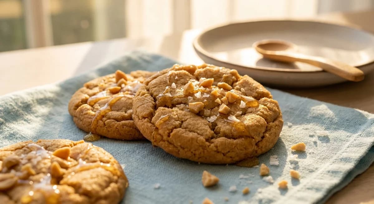 Salted Honey Peanut Butter Cookies