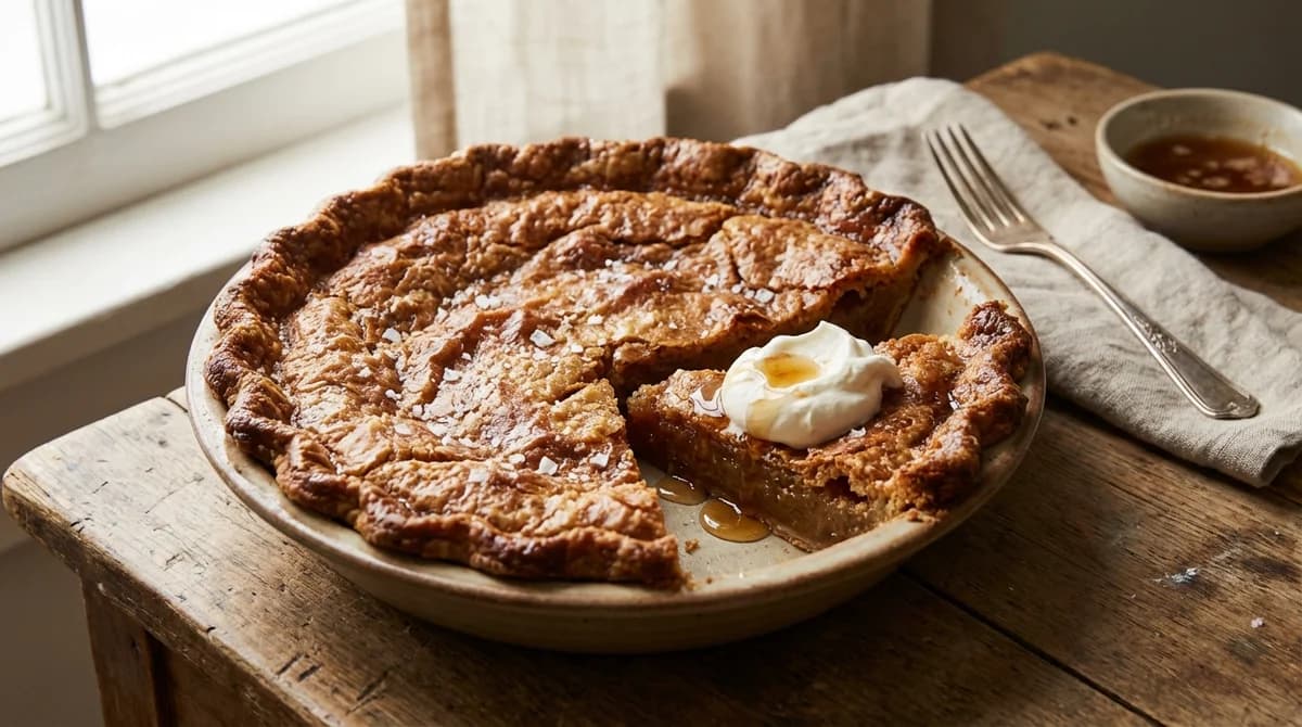 Salted Maple Brown Butter Sugar Pie