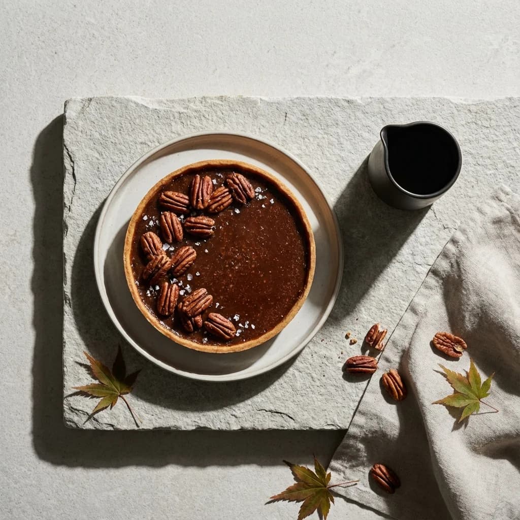Salted Maple and Pecan Treacle Tart