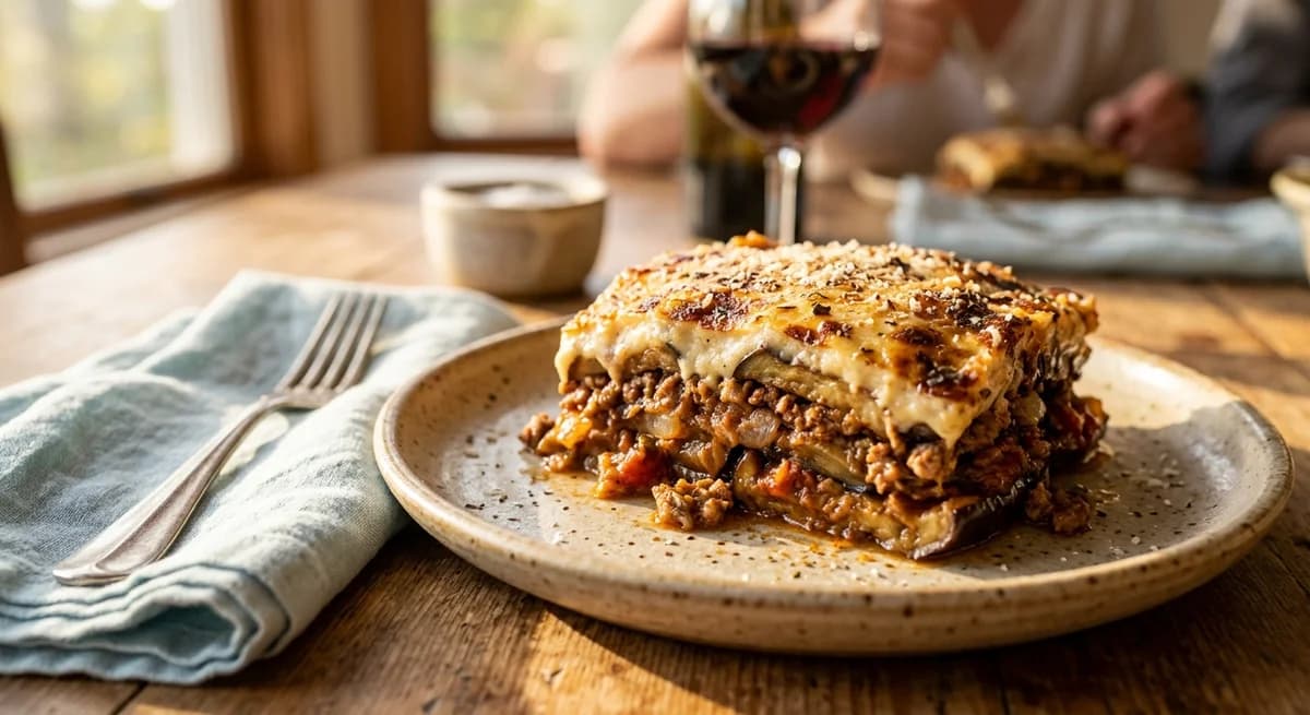 Savory Lamb and Eggplant Moussaka Recipe