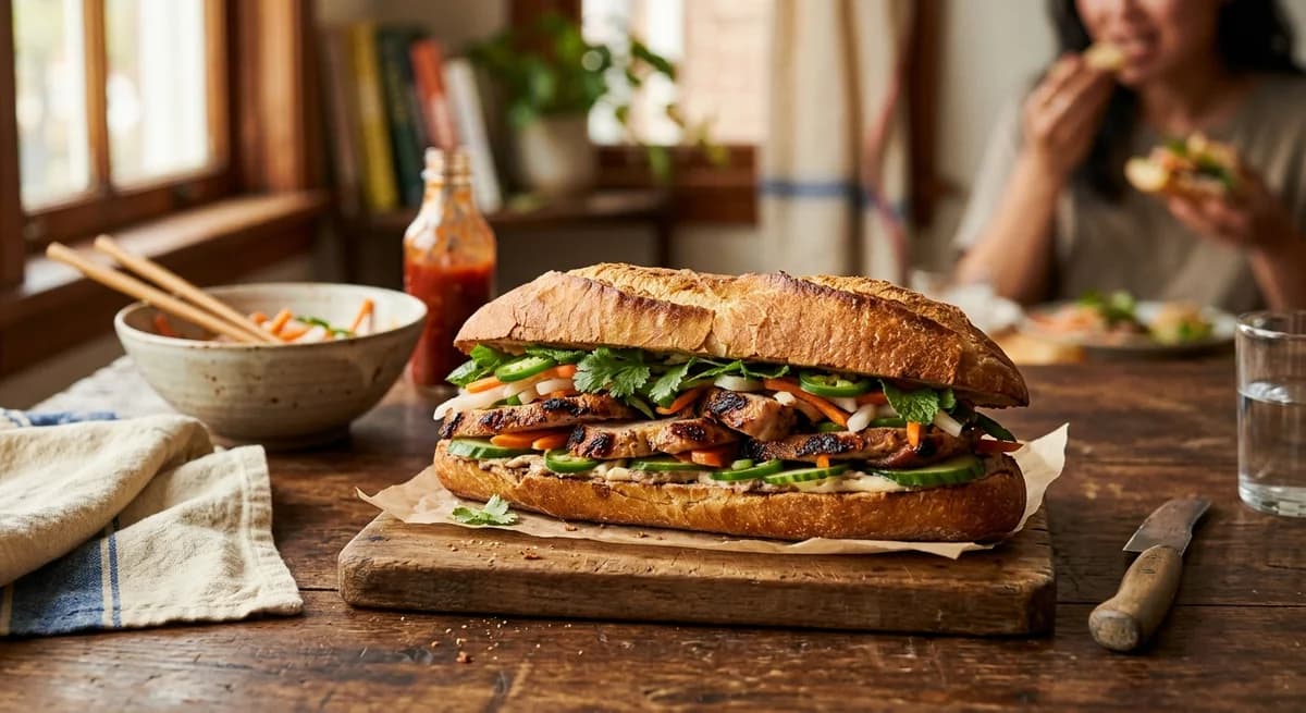 Savory Lemongrass Turkey Bánh mì Recipe