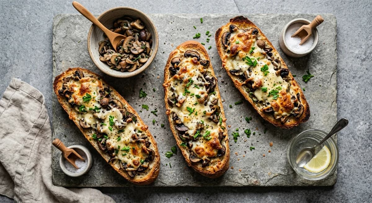 Savory Mushroom and Cheese Zapiekanki Recipe