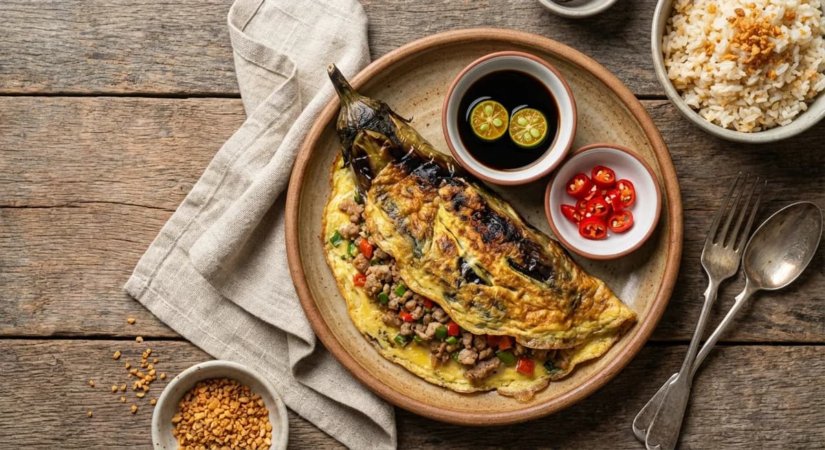 Savory Pork Stuffed Tortang Talong