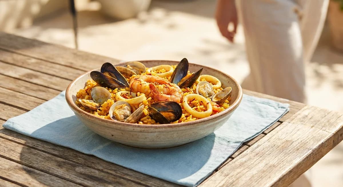 Savory Spanish Seafood Rice with Saffron