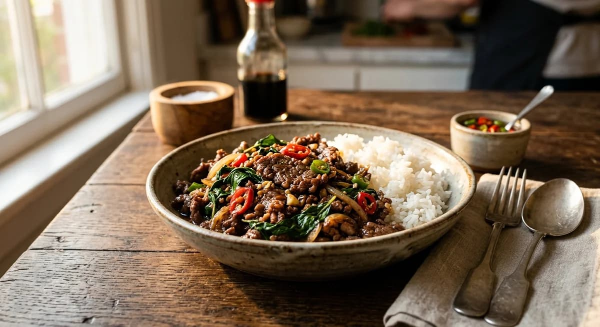 Savory Thai Basil Beef Stir-Fry Recipe