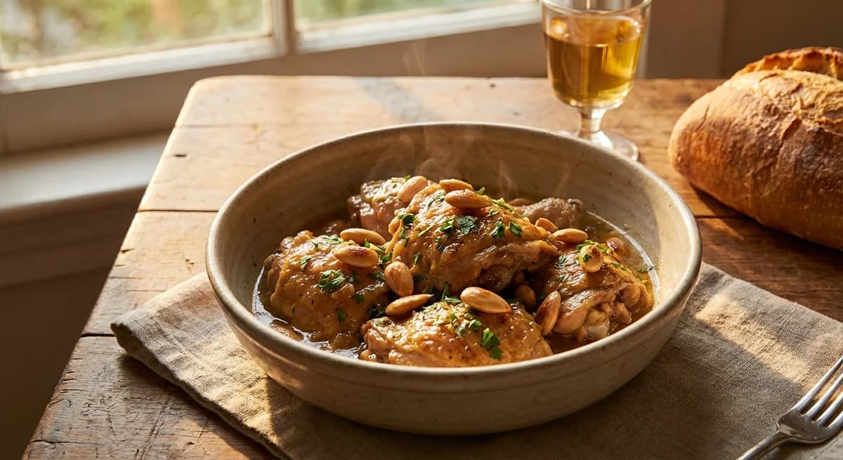 Sherry-Braised Almond Chicken (Pepitoria)