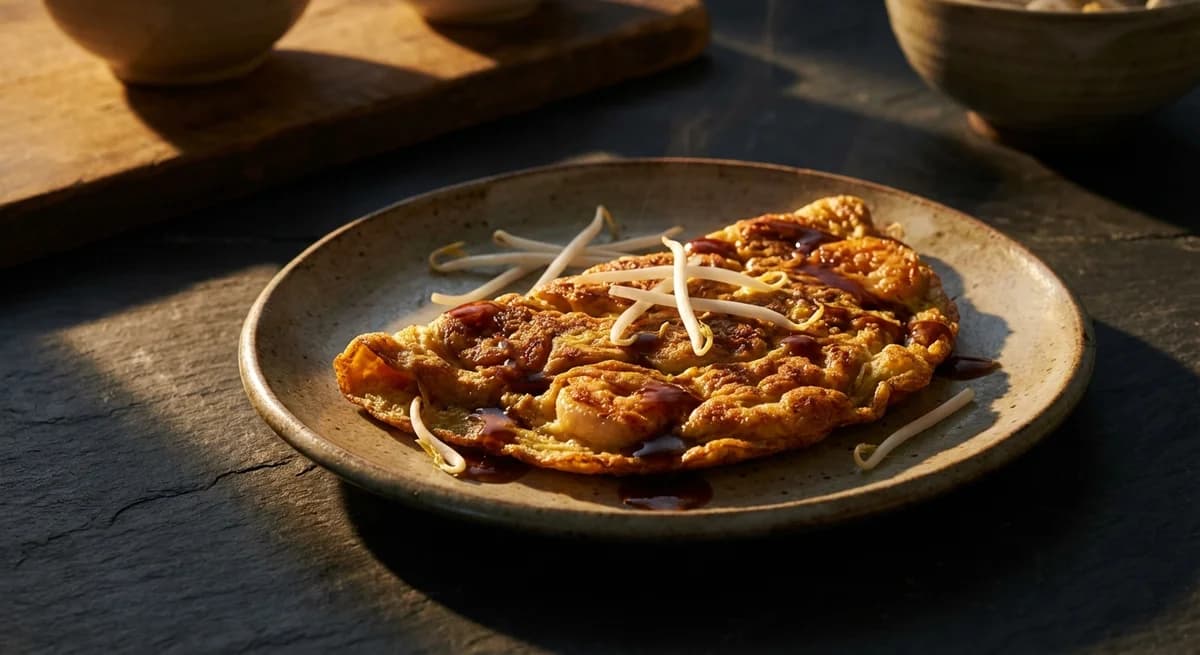 Shrimp and Bean Sprout Egg Foo Young