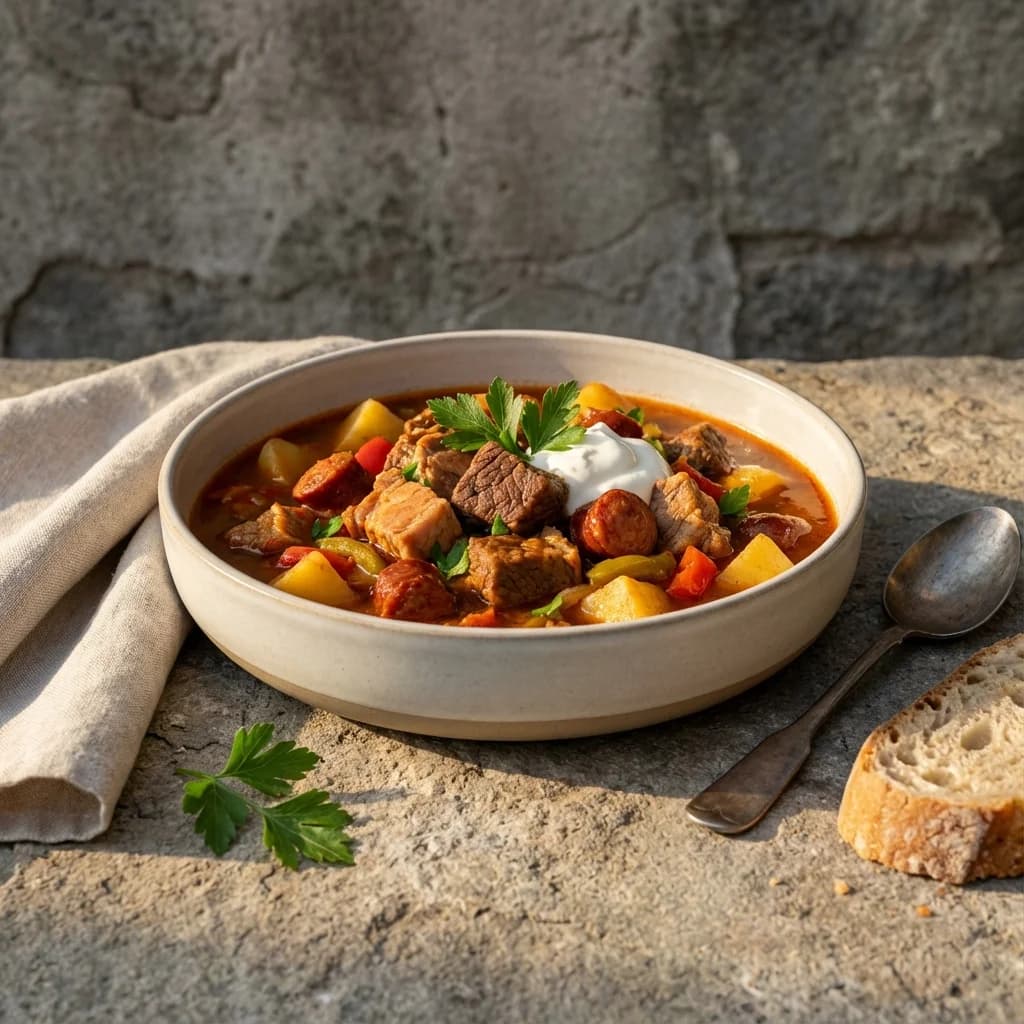 Slavonian Three-Meat Shepherd's Stew