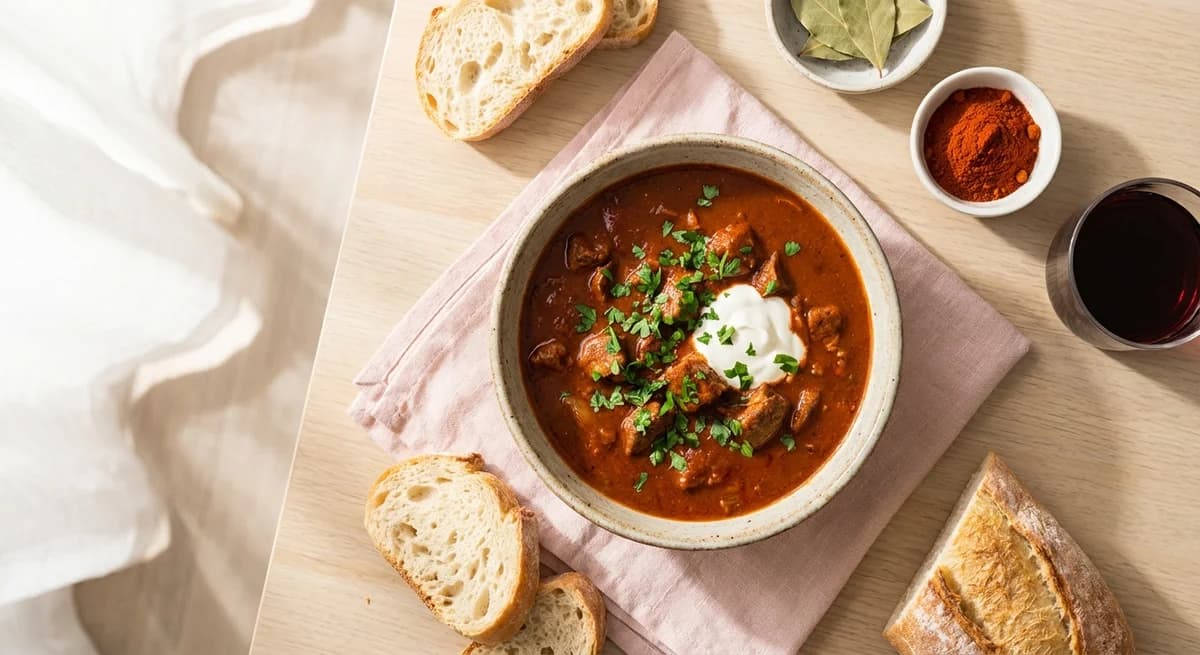 Smoked Paprika and Red Wine Croatian Goulash