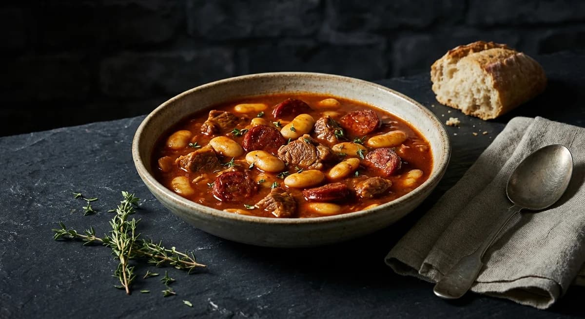 Smokey Chorizo and Lamb Shoulder Stew with Butter Beans