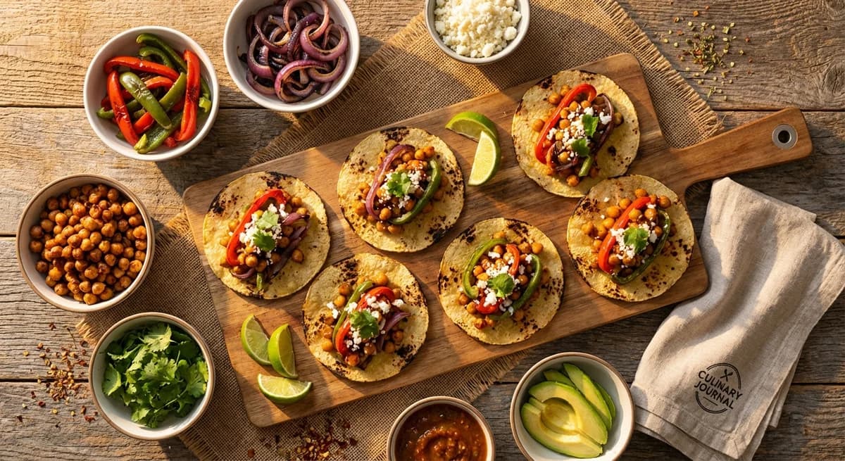 Smoky Chipotle Lime Chickpea Fajitas