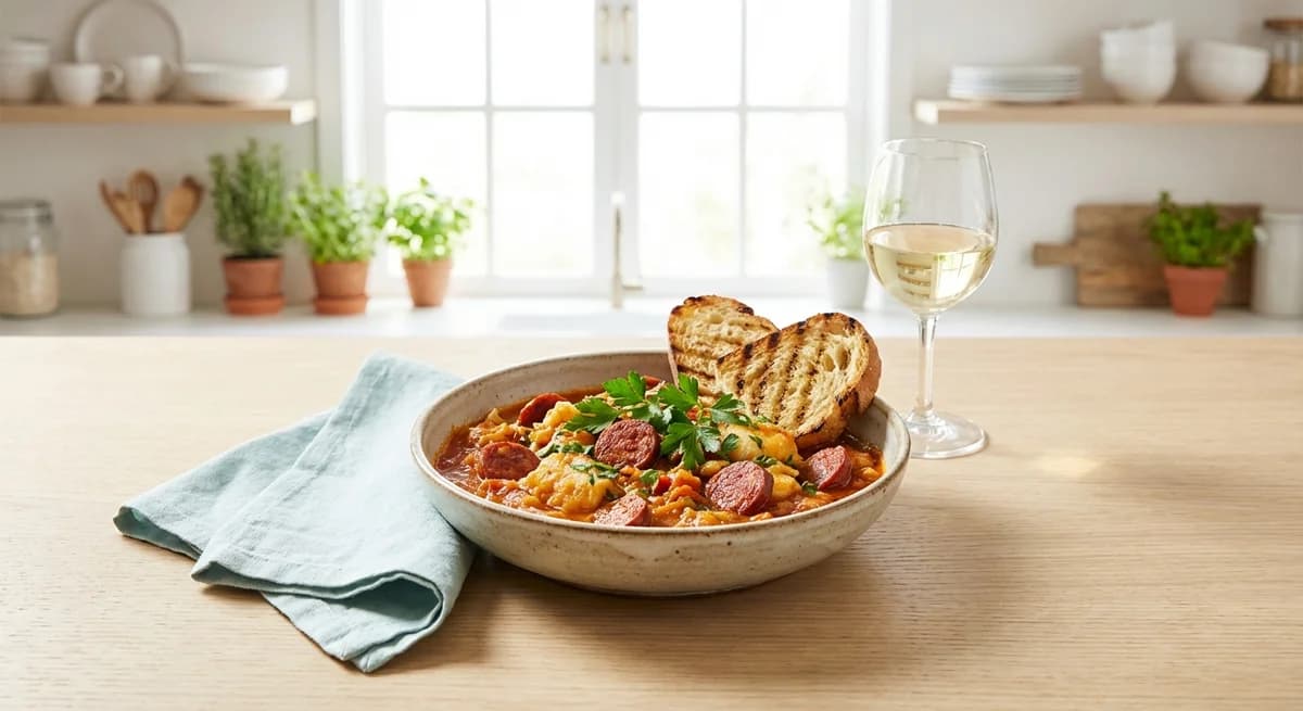 Smoky Chorizo and Cod Caldeirada