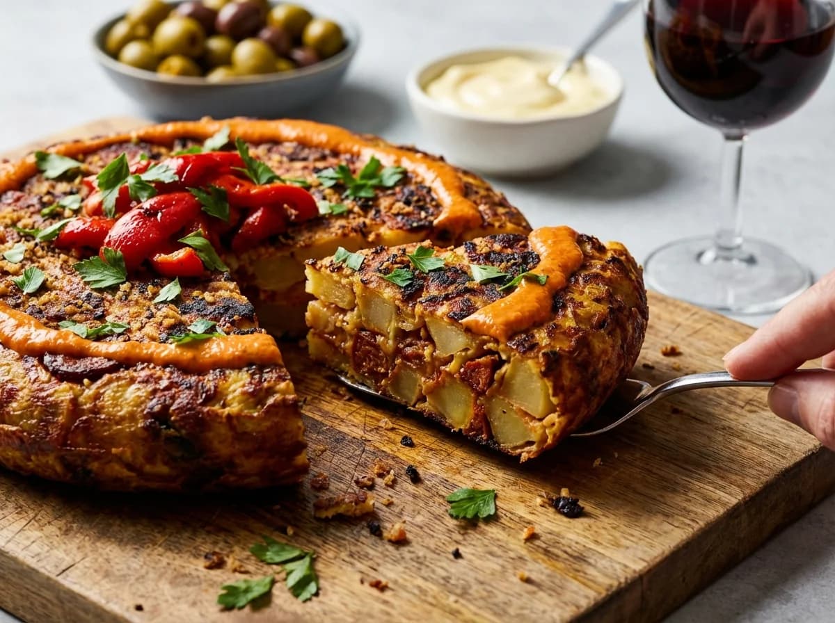 Smoky Chorizo and Potato Spanish Tortilla