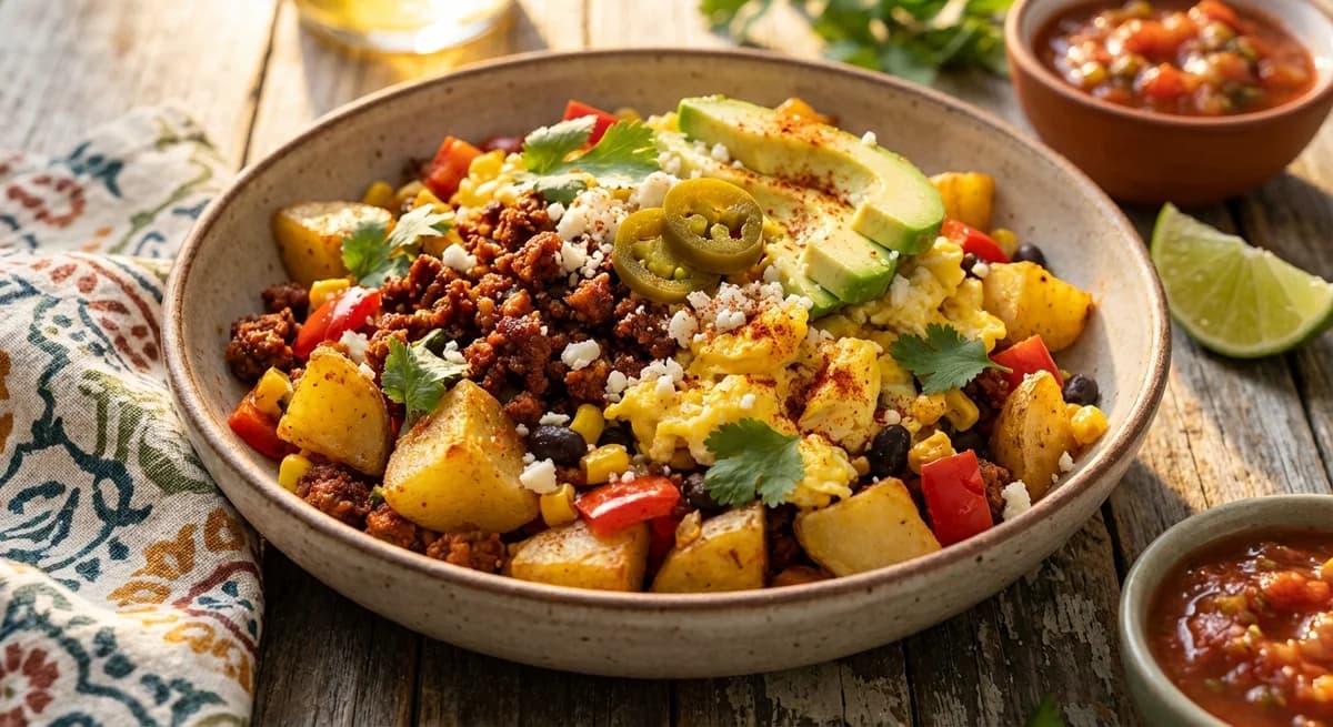 Smoky Chorizo and Potato Tex-Mex Migas